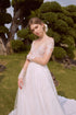 Long sleeves embroidery lace bridal gown